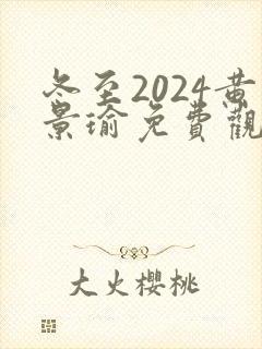 冬至2024黄景瑜免费观看版