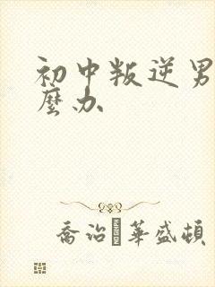 初中叛逆男孩怎么办