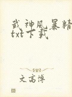 武神风暴精校版txt下载