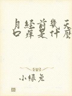 月经前几天阴道口痒是什么原因