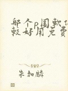 哪个p图软件比较好用免费的