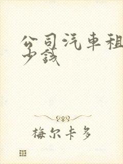 公司汽车租赁多少钱