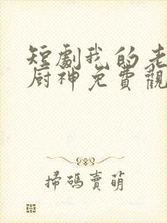 短剧我的老婆是厨神免费观看高清