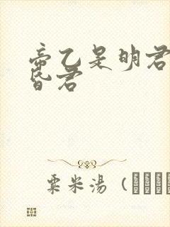帝乙是明君还是昏君