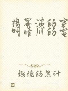 杨幂演的穿越剧叫晴川的电视剧