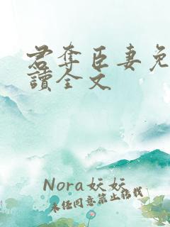 君夺臣妻免费阅读全文