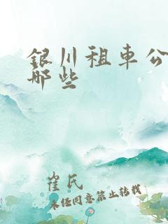 银川租车公司有哪些 银川租车公司有哪些