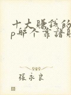 十大赚钱的app哪个靠谱赚钱还快