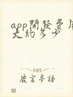 app开发费用大约多少