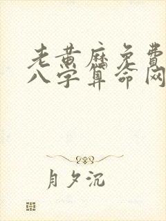 老黄历免费生辰八字算命网