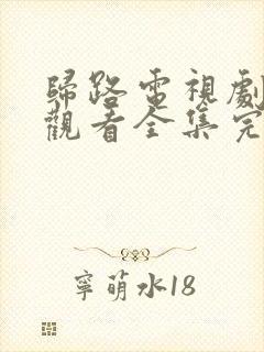 归路电视剧免费观看全集完整版高清