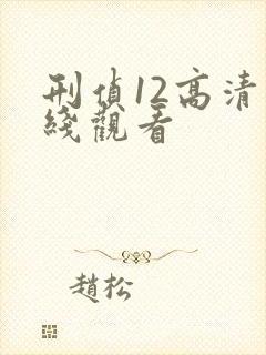 刑侦12高清在线观看