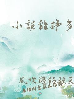 小说能挣多少钱