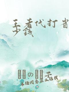 王者代打省级多少钱