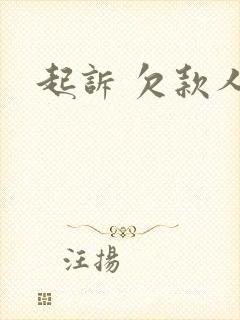 起诉 欠款人