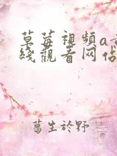 草莓视频a黄在线观看网站