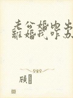 老公婚内出轨提离婚我咋办