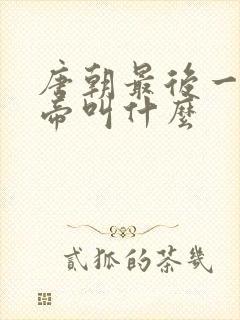 唐朝最后一位皇帝叫什么 唐朝最后一位皇帝叫什么