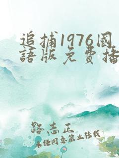 追捕1976国语版免费播放