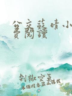 公交苏晴小说免费阅读