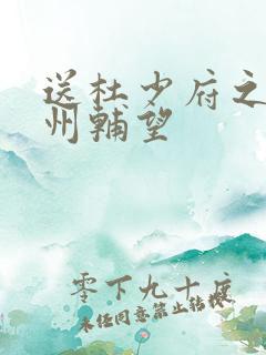 送杜少府之任蜀州辅望