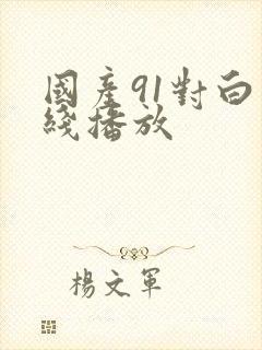 国产91对白在线播放