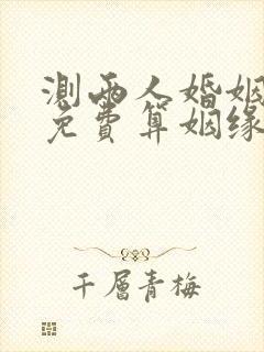 测两人婚姻配对免费算姻缘