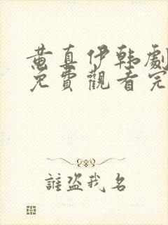 黄真伊韩剧在线免费观看完整版
