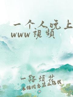 一个人晚上看的www视频 一个人晚上看的www视频