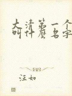 大清第一个皇上叫什么名字