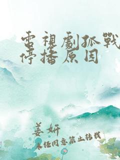 电视剧孤战迷城停播原因