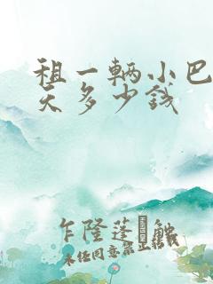 租一辆小巴车一天多少钱 租一辆小巴车一天多少钱