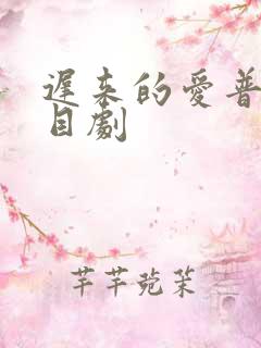 迟来的爱普法栏目剧