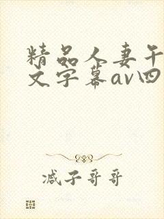 精品人妻午夜中文字幕av四季