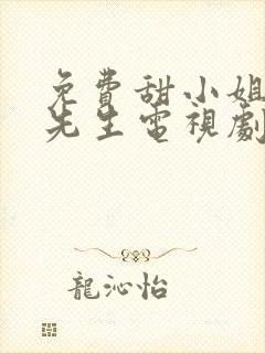 免费甜小姐与冷先生电视剧在线观看