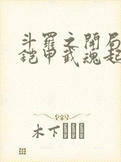 斗罗之开局觉醒铠甲武魂起点