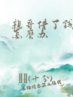 亲哥借了钱不还怎么办