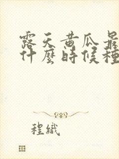 露天黄瓜最晚到什么时候种