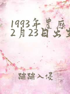 1993年农历2月23日出生命运如何