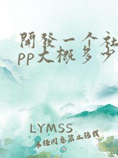 开发一个社交app大概多少钱