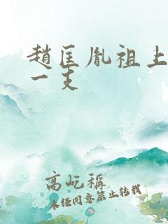赵匡胤祖上是哪一支