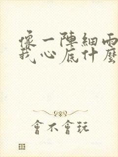 像一阵细雨洒落我心底什么歌名
