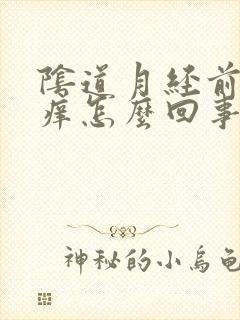 阴道月经前后总痒怎么回事