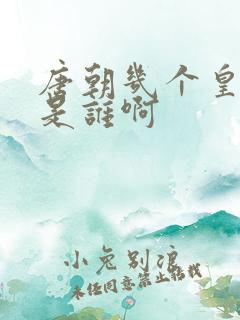 唐朝几个皇上都是谁啊