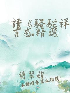 读《骆驼祥子》有感精选