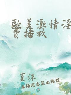 欧美激情淫片免费播放