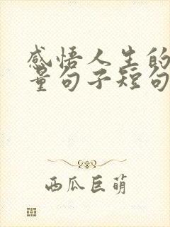 感悟人生的正能量句子短句 感悟人生的正能量句子短句