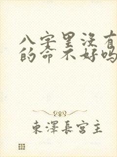 八字里没有贵人的命不好吗