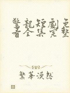 惊龙短剧免费观看全集完整版