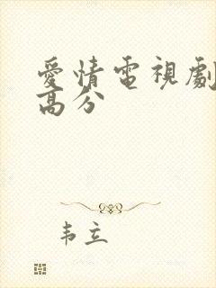 爱情电视剧豆瓣高分
